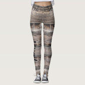 Leggings rustique chic SIMPLY LOVED script sur bois d'écorc (Devant)