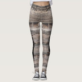 Leggings rustique chic TENNESSEE LOVE script sur bois de ba (Devant)