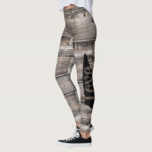 Leggings rustique chic TENNESSEE LOVE script sur bois de ba (Gauche)