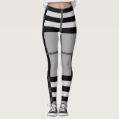 Leggings Rustique contemporain gris et noir plaid (Devant)
