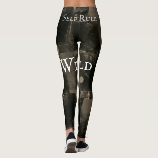 Leggings Rustique Urbain Wild Black Gris mode (Dos)