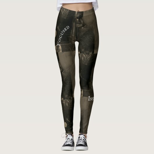 Leggings Rustique Urbain Wild Black Gris mode (Devant)