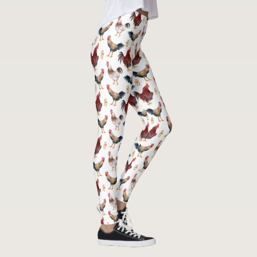 Leggings Rustiques Motifs de poulet (Droite)