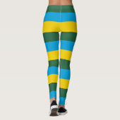 Leggings Rwanda Couleurs du drapeau national Horizontal (Dos)