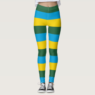 Leggings Rwanda Couleurs du drapeau national Horizontal