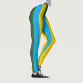 Leggings Rwanda National Drapeau Couleurs Verticales (Droite)