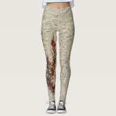 Leggings Sable de plage, eau et algues photographiques (Devant)