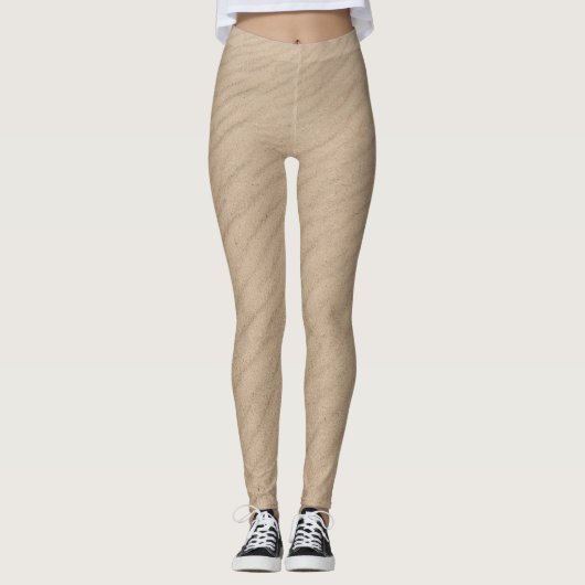 Leggings sable de plage soufflé par le vent (Devant)