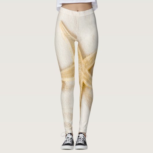 Leggings Sable et Starfish couleur neutre naturelle (Devant)