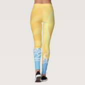 Leggings Sable Jaune Et Océan (Dos)