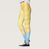 Leggings Sable Jaune Et Océan (Gauche)
