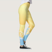 Leggings Sable Jaune Et Océan (Droite)