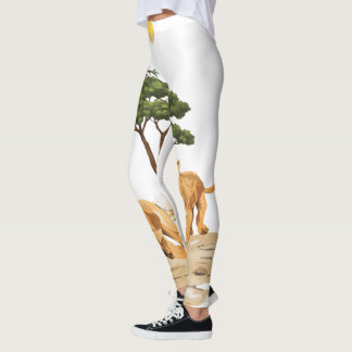 Leggings safari faune sauvage lion cerf nature conception
