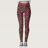 Leggings Safari Giraffe verte et rose Imprimer (Devant)