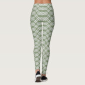 Leggings Sage géométrique en latte moderne Vert Jade & Blan (Dos)