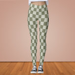 Leggings Sage Green Checkerboard<br><div class="desc">Sage Green Checkerboard</div>