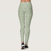 Leggings Sage Green Hexagon Honeycomb Nom du Motif (Dos)