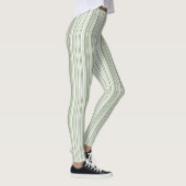 Leggings Sage Green (Light, Medium, Dark) and White Striped (Droite)