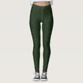 Leggings Sage Green Polka Dots Modern Pattern (Devant)