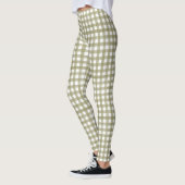 Leggings Sage Vert En vichy Plaid Motif (Gauche)