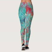 Leggings Sage vert et sable rouge (Dos)