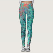 Leggings Sage vert et sable rouge (Devant)