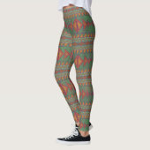 Leggings Sagebrush sud-ouest vert conception géométrique Le (Gauche)