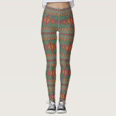 Leggings Sagebrush sud-ouest vert conception géométrique Le (Devant)