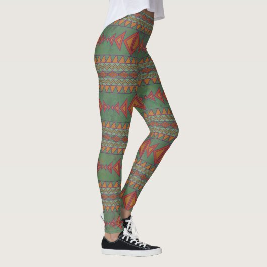 Leggings Sagebrush sud-ouest vert conception géométrique Le (Droite)
