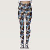 Leggings Saint Bernard Christmas Festive (Devant)