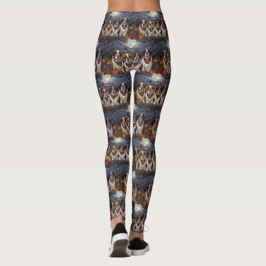Leggings Saint Bernard Halloween Éffrayant (Dos)