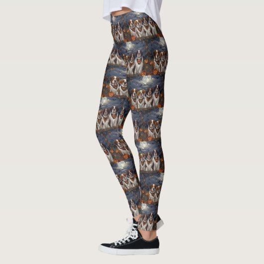 Leggings Saint Bernard Halloween Éffrayant (Gauche)