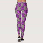 Leggings Saint-Jacques-de-mer violet gris (Dos)
