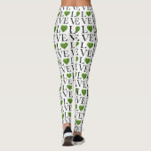 Leggings Saint Patrick | Amour | coeur étincelant vert (Dos)