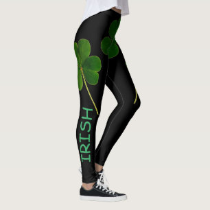 Leggings Saint Patrick's Day 2020 Irish Shamrock Green Text