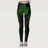 Leggings Saint Patrick's Day 2020 Irish Shamrock Green Text (Devant)