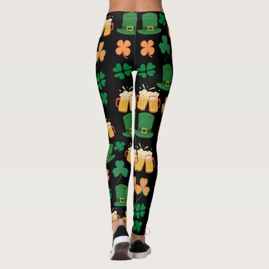 Leggings Saint patrick's day celtic, irish bière drôle, cha (Dos)