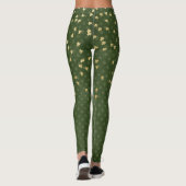 Leggings Saint Patrick's Day Green Diamond Gold Shamrock (Dos)