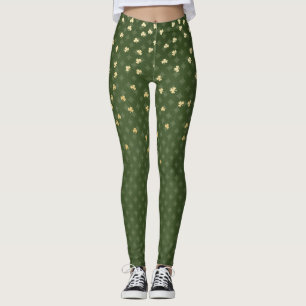 Leggings Saint Patrick's Day Green Diamond Gold Shamrock