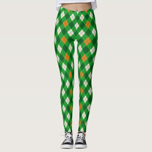 Leggings  Saint Patrick's Day Irish colored argyle (Devant)