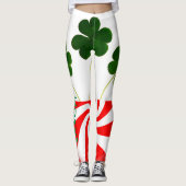 Leggings Saint Patrick's Day Irlandais Shamrock Peppermint  (Devant)
