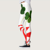 Leggings Saint Patrick's Day Irlandais Shamrock Peppermint  (Gauche)