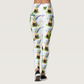 Leggings Saint Patrick's Day Rainbow Pot of Gold Leprechaun (Dos)