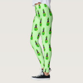 Leggings Saint Patrick's Day Shamrock Pot of Gold Black Cat (Gauche)
