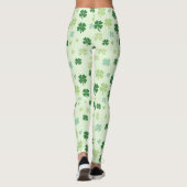 Leggings Saint Patricks jour Green Cover Shamrock Motif (Dos)