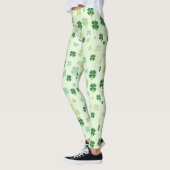 Leggings Saint Patricks jour Green Cover Shamrock Motif (Gauche)