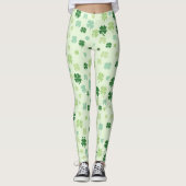 Leggings Saint Patricks jour Green Cover Shamrock Motif (Devant)