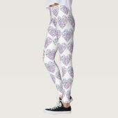 Leggings Saint-Valentin Coeur des jambes des femmes (Gauche)