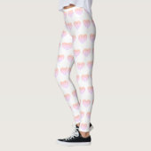 Leggings Saint-Valentin COEUR rose Jambes de femmes (Gauche)