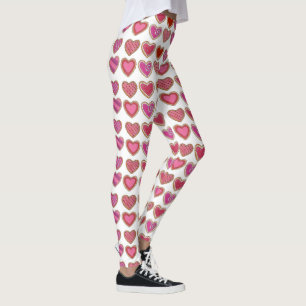 Leggings Saint Valentin Coeur rose Sucre Coeur Cuisine Legg